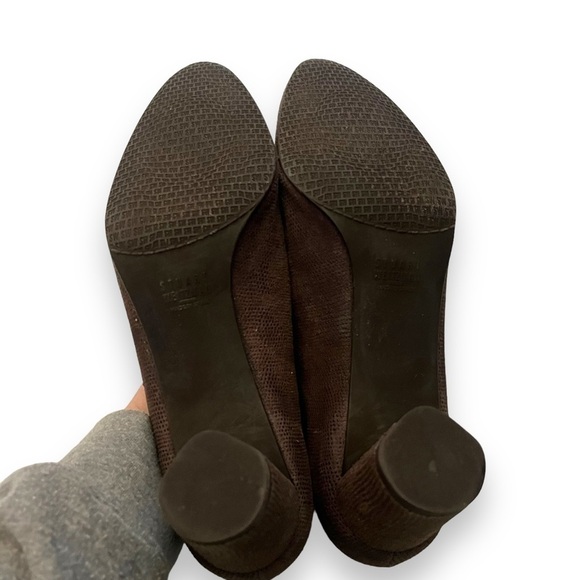 Stuart Weitzman Solar Goosebump Pump Size 10 Brown Taupe Textured Heels - Picture 7 of 7